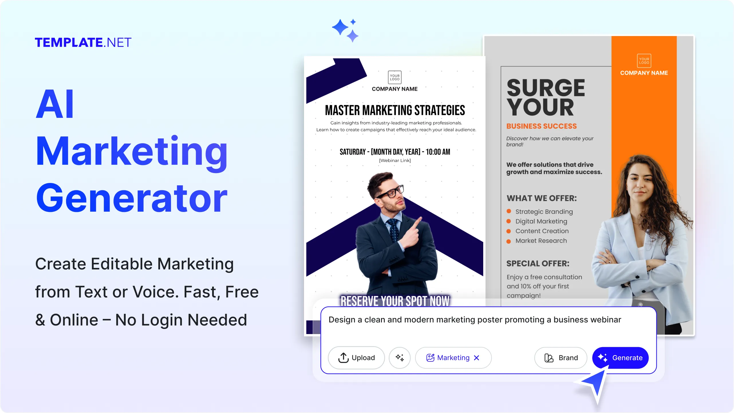 Free AI Marketing Generator, Free Online AI Marketing Campaign Maker