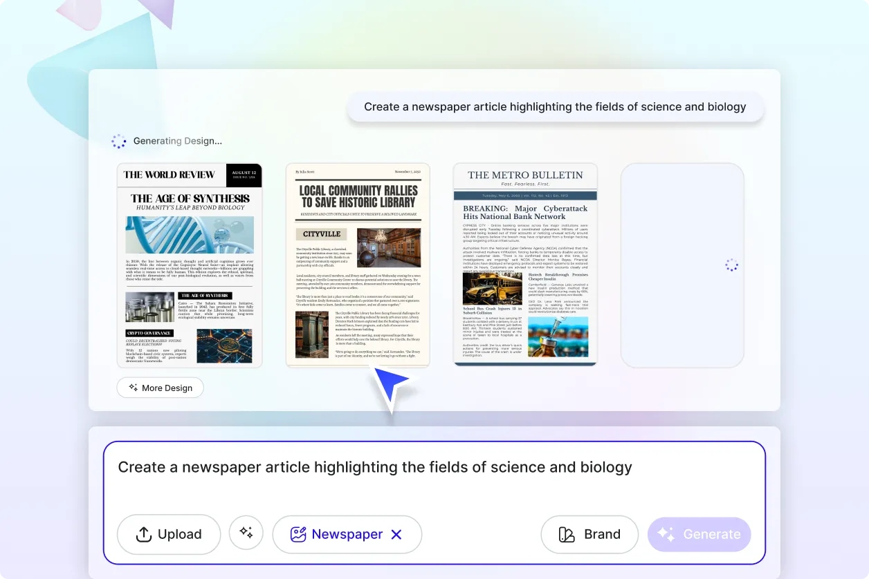 Free AI Newspaper Generator, Free AI Newspaper Maker Online
