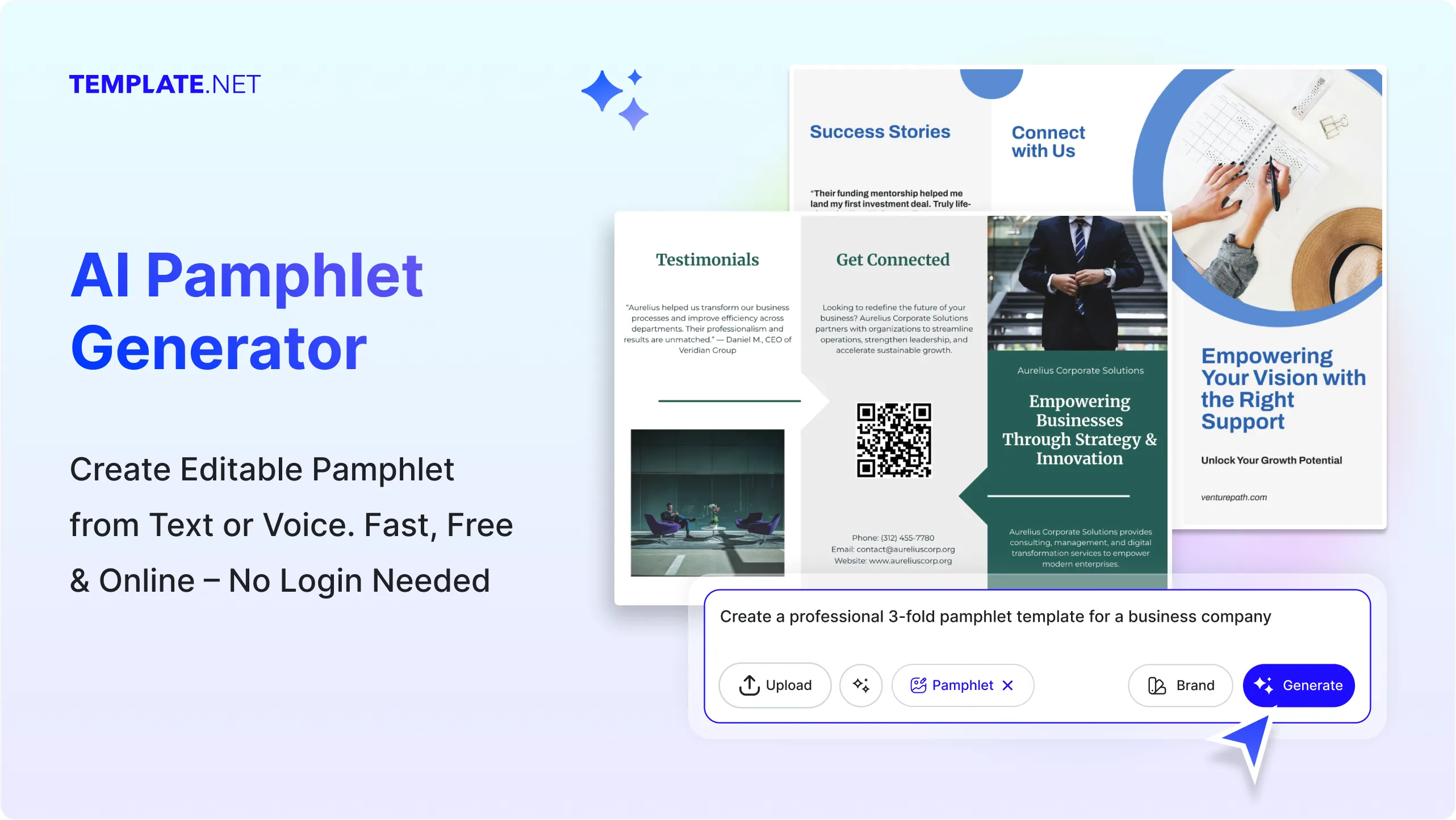Free AI Pamphlet Generator, Free Pamphlet Maker Online