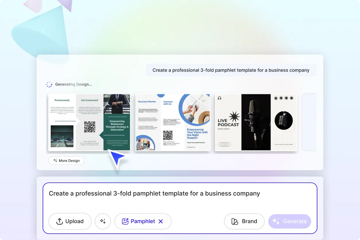 Free AI Pamphlet Generator, Free Pamphlet Maker Online