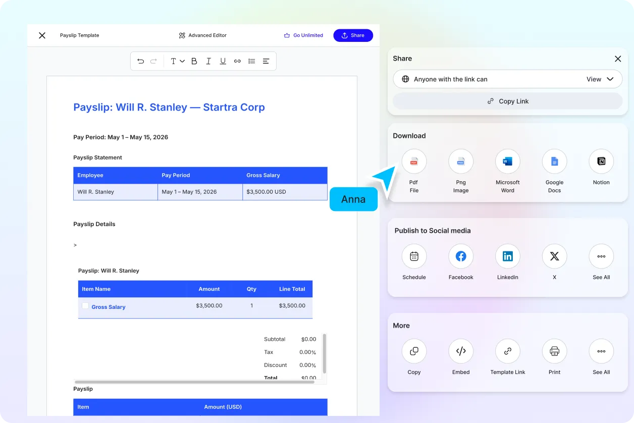 Free AI Payslip Generator, AI Payslip Maker [ No Signup ]