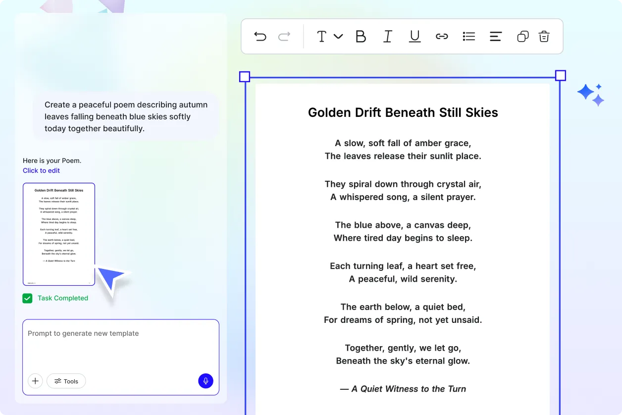 Free AI Poem Generator, AI Poetry Writing Tool Online[ No Signup ]
