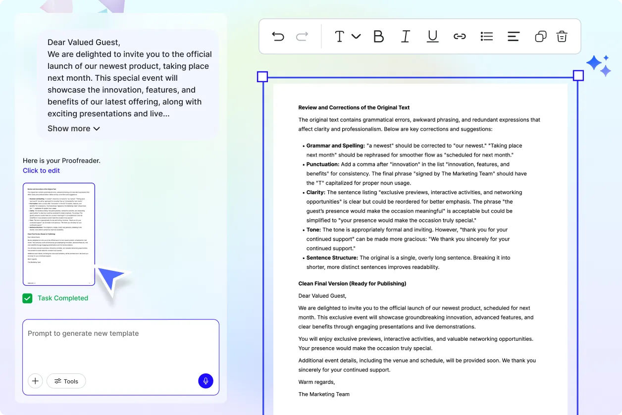 Free AI Proofreader, AI Proofreading Tool Online [ No Signup ]
