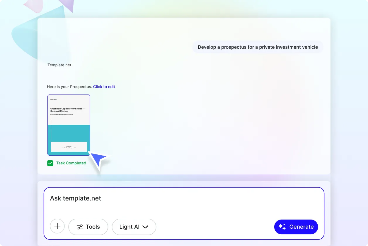 Free AI Prospectus Generator, Professional Prospectus Documents Maker