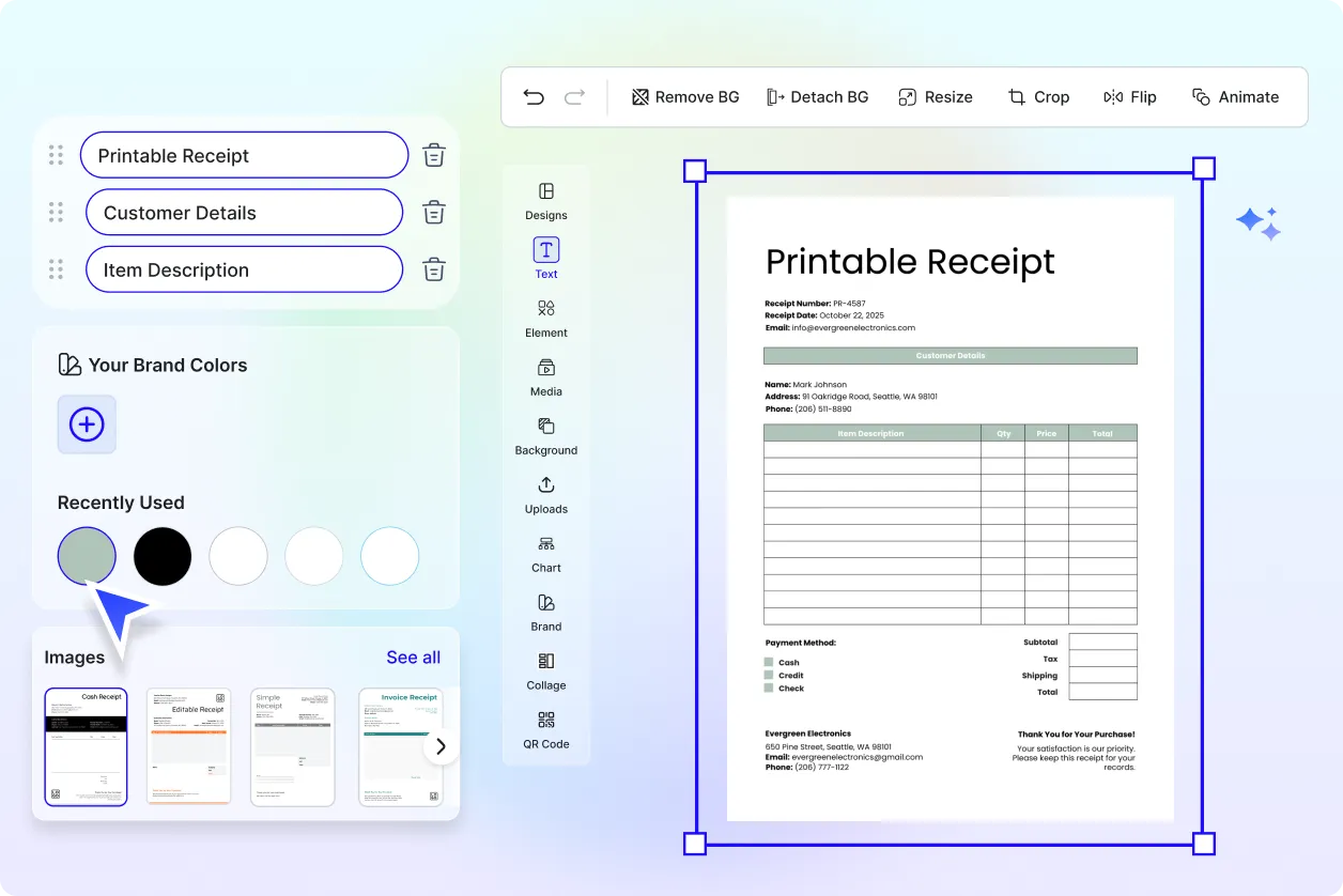 Free AI Receipt Generator, Create Professional Receipts Instantly Online Free AI Receipt Generator, Create Professional Receipts Instantly Online