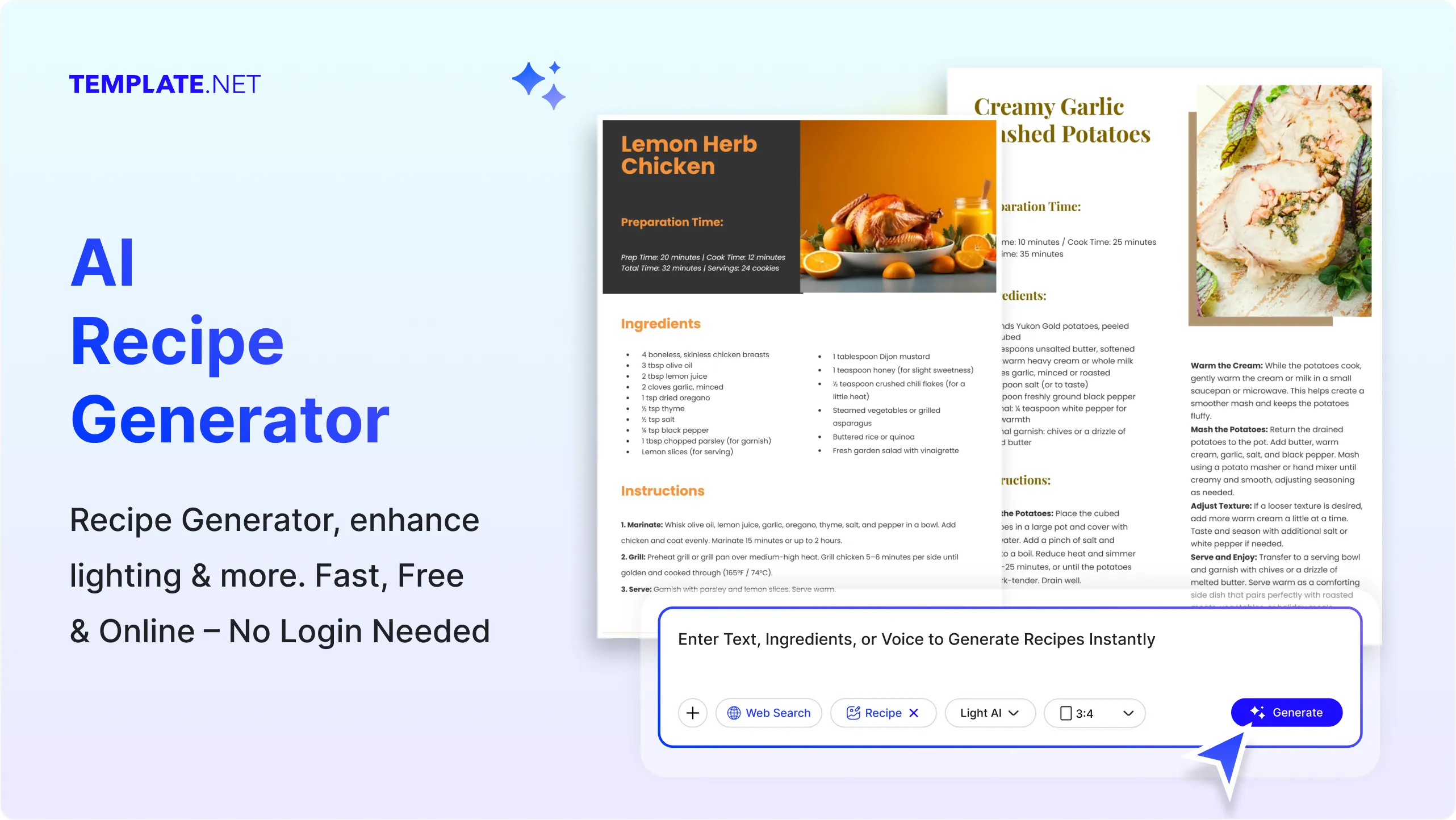 Free AI Recipe Generator Online, AI Recipe Maker [ No Signup ]