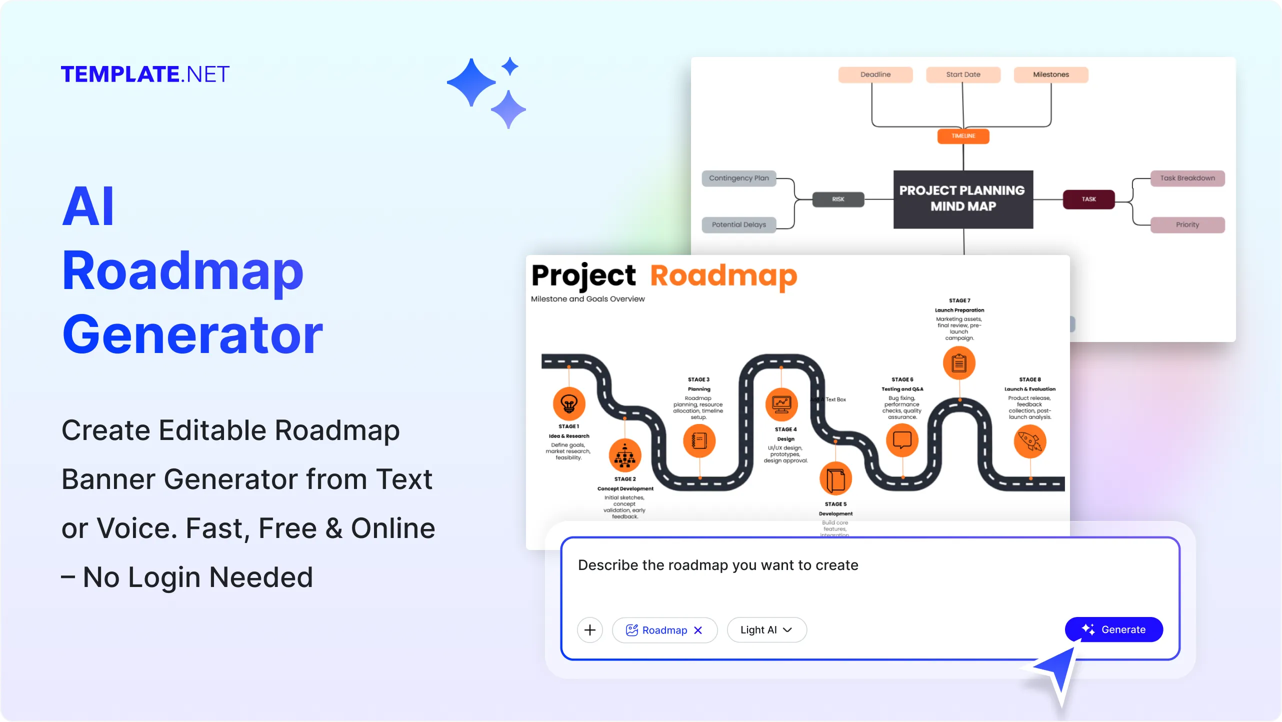 Free AI Roadmap Generator, Visual Roadmap Maker Online [ No Signup ]