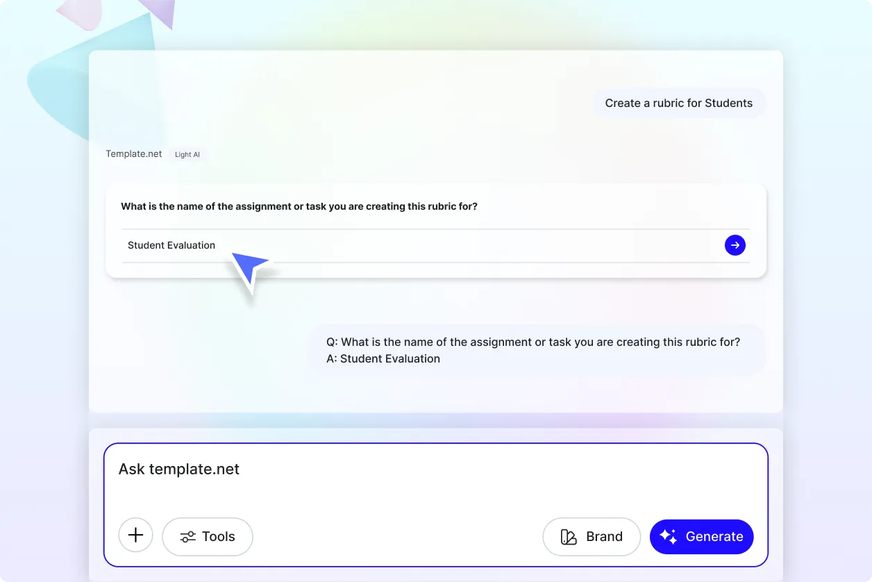 Free AI Rubric Generator, Create Rubric Image Designs Online [ No Signup ]