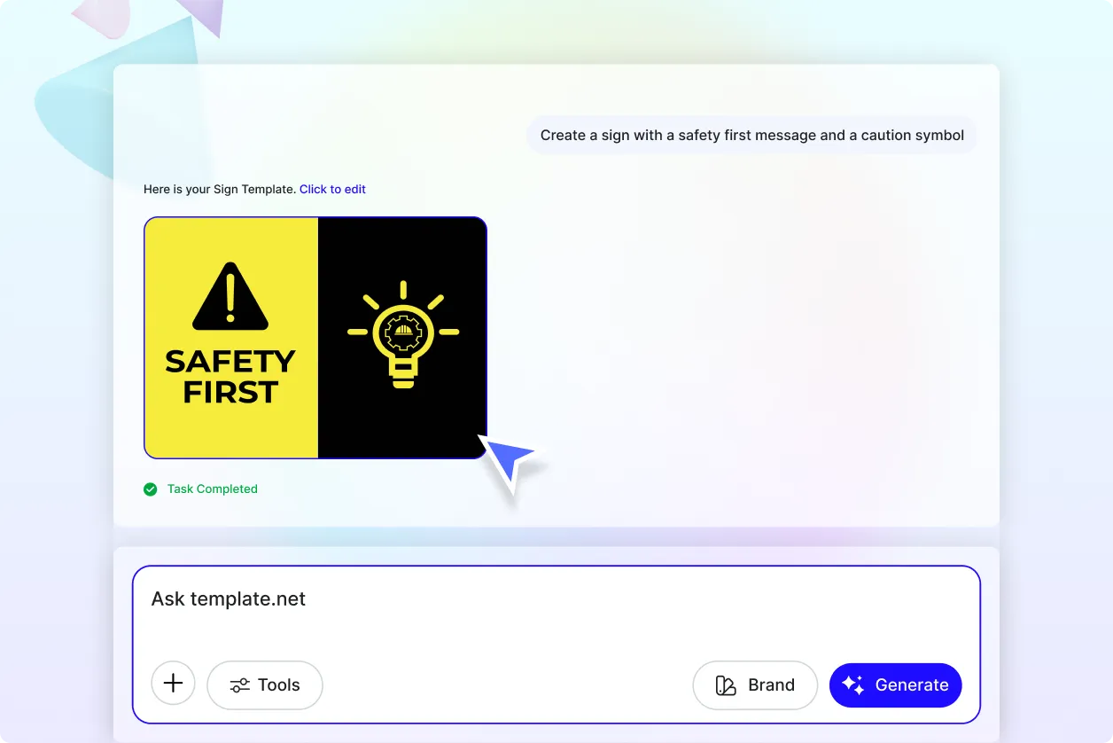 Free AI Sign Generator, Create Safety Signs & Posters Online [ No Signup ]