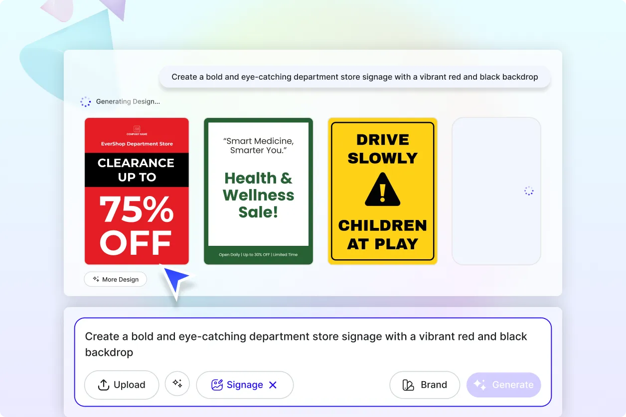 Free AI Signage Generator, Free AI Signage Maker [ No Signup ]