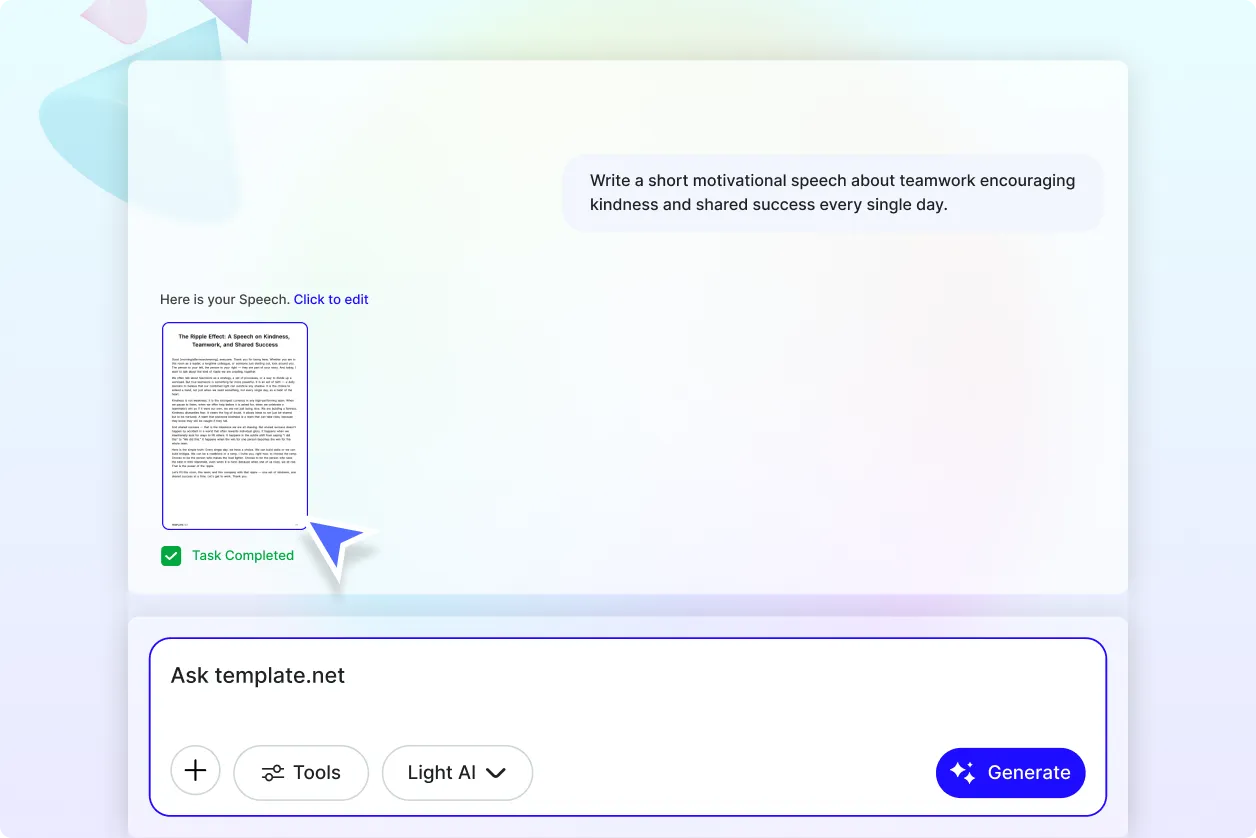 Free AI Speech Generator | AI Speech Writer Online [ No Signup ]