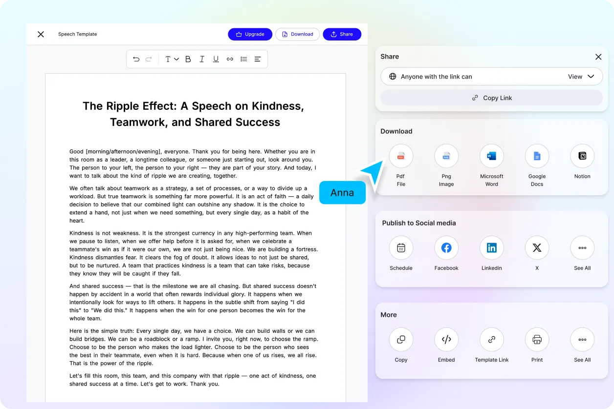 Free AI Speech Generator | AI Speech Writer Online [ No Signup ]