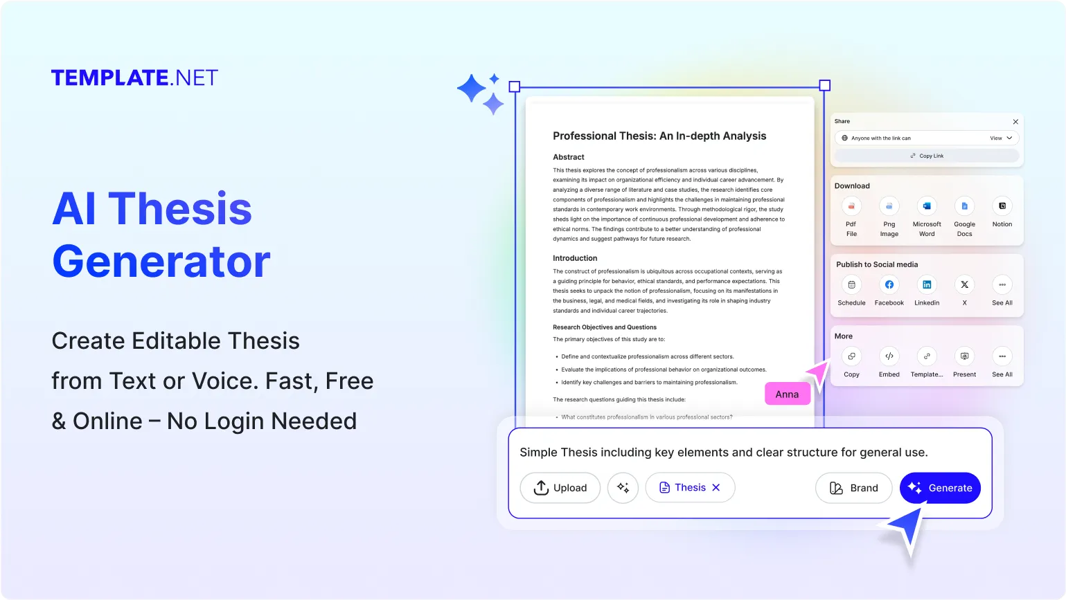 Free AI Thesis Generator, Free Thesis Maker Online