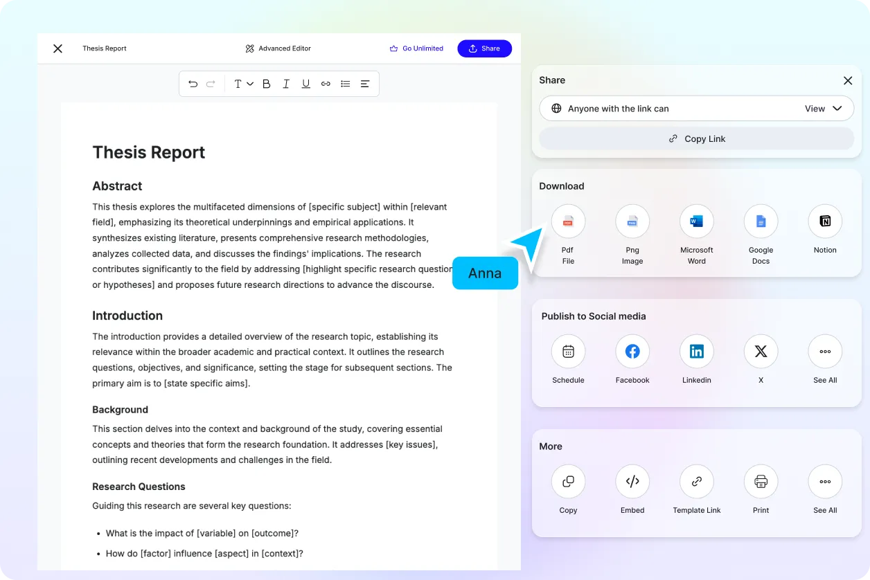 Free AI Thesis Generator, Free Thesis Maker Online