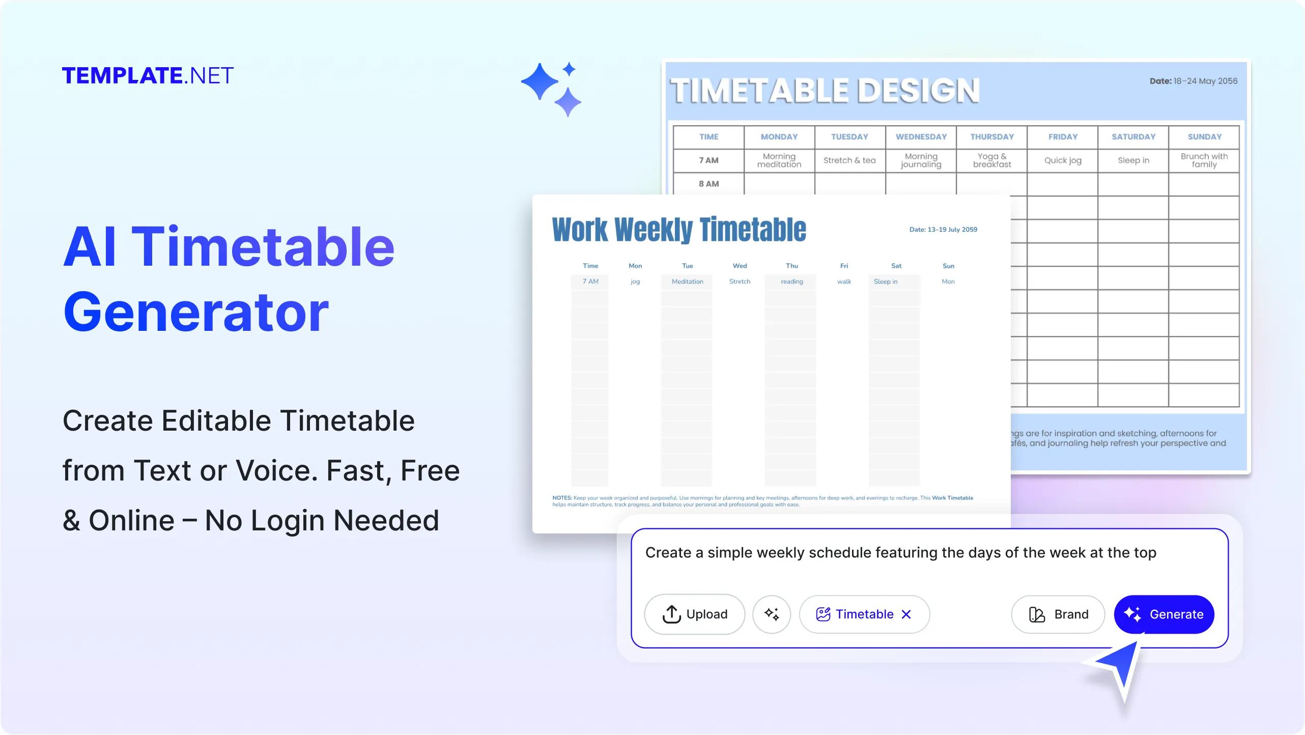 Free AI Timetable Generator, Free AI Timetable Maker Online