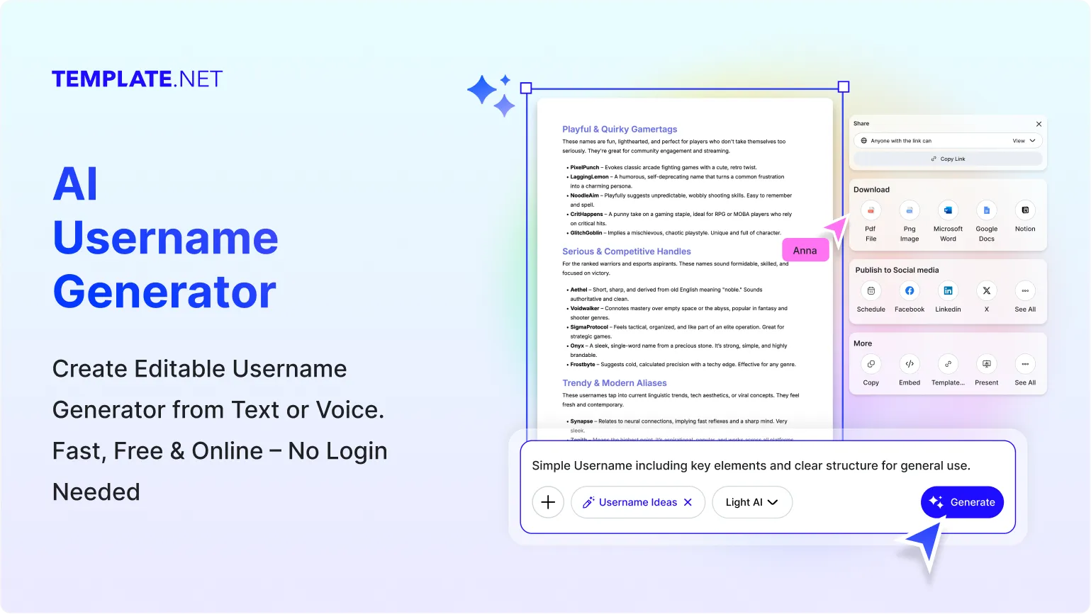 Free AI Username Generator, Create Username Tool [ No Signup ]