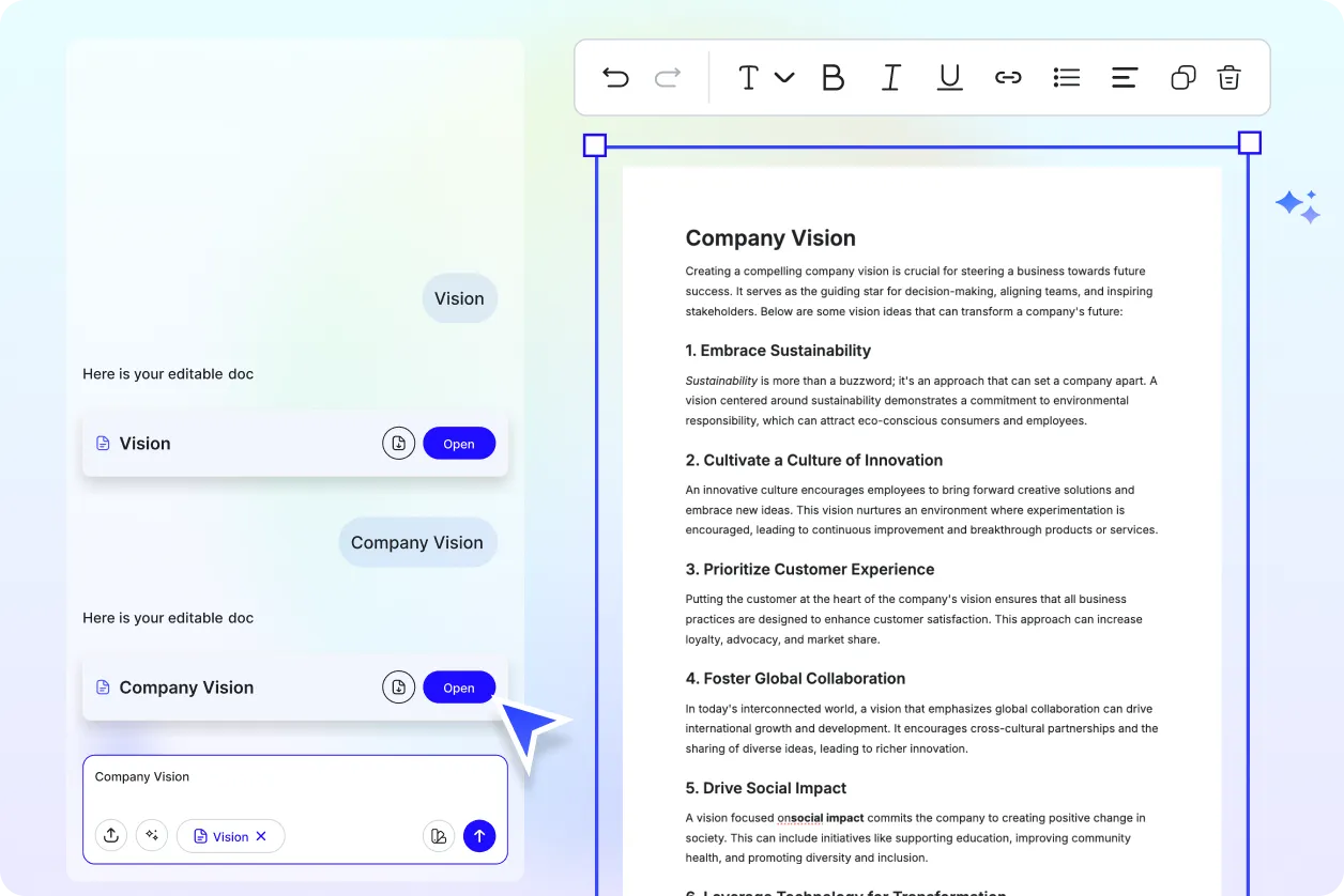 Free AI Vision Generator, Free Company Vision Maker Online