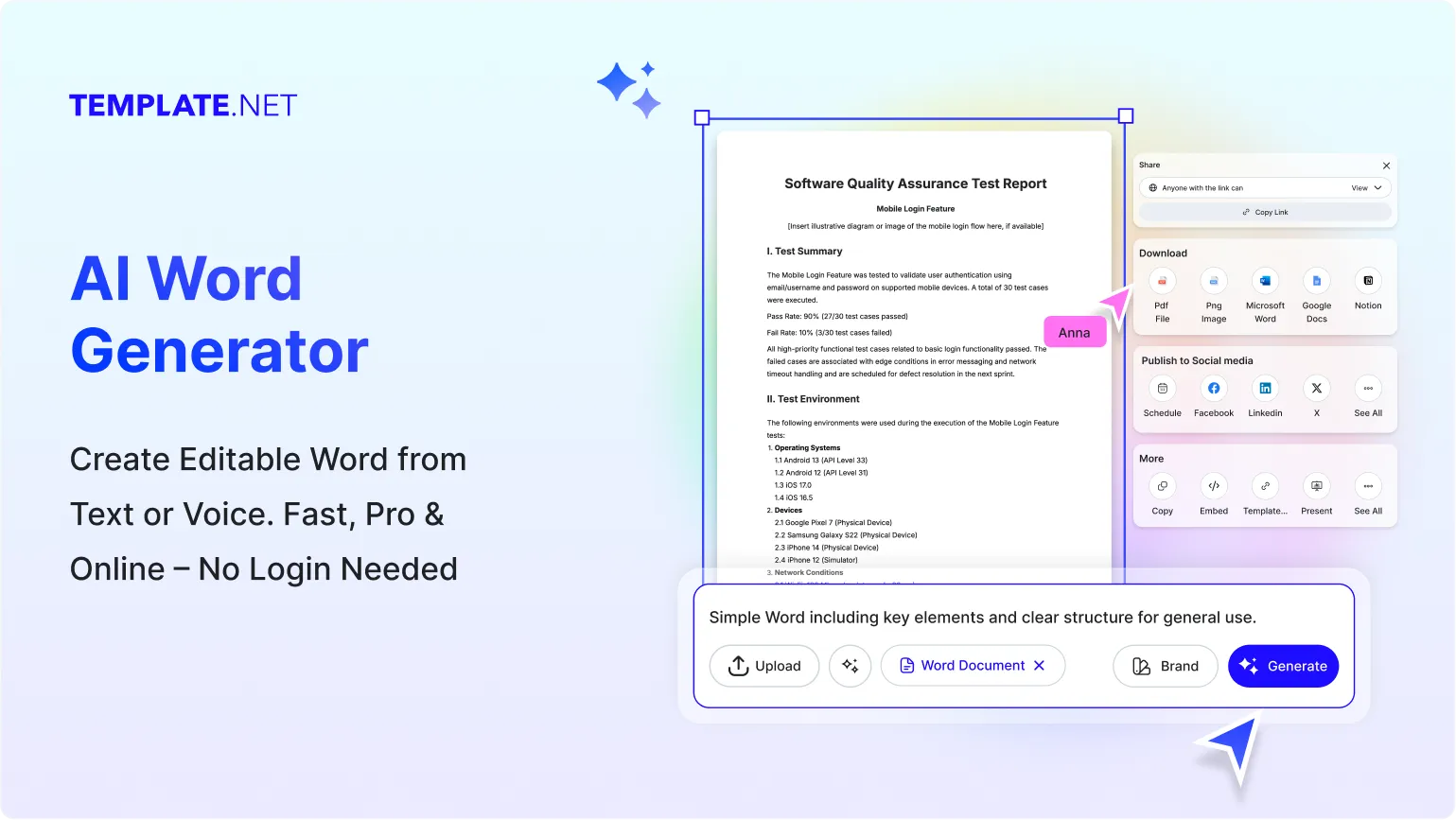 AI Word Document Generator, Online Word Document Maker