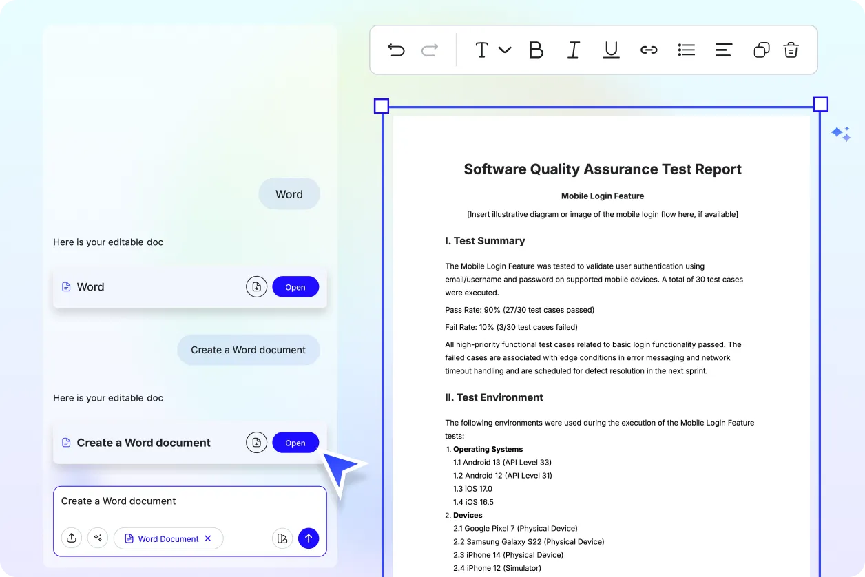 AI Word Document Generator, Online Word Document Maker