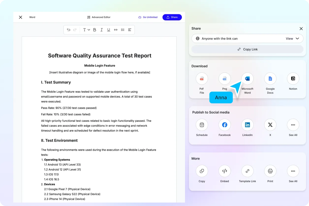 AI Word Document Generator, Online Word Document Maker