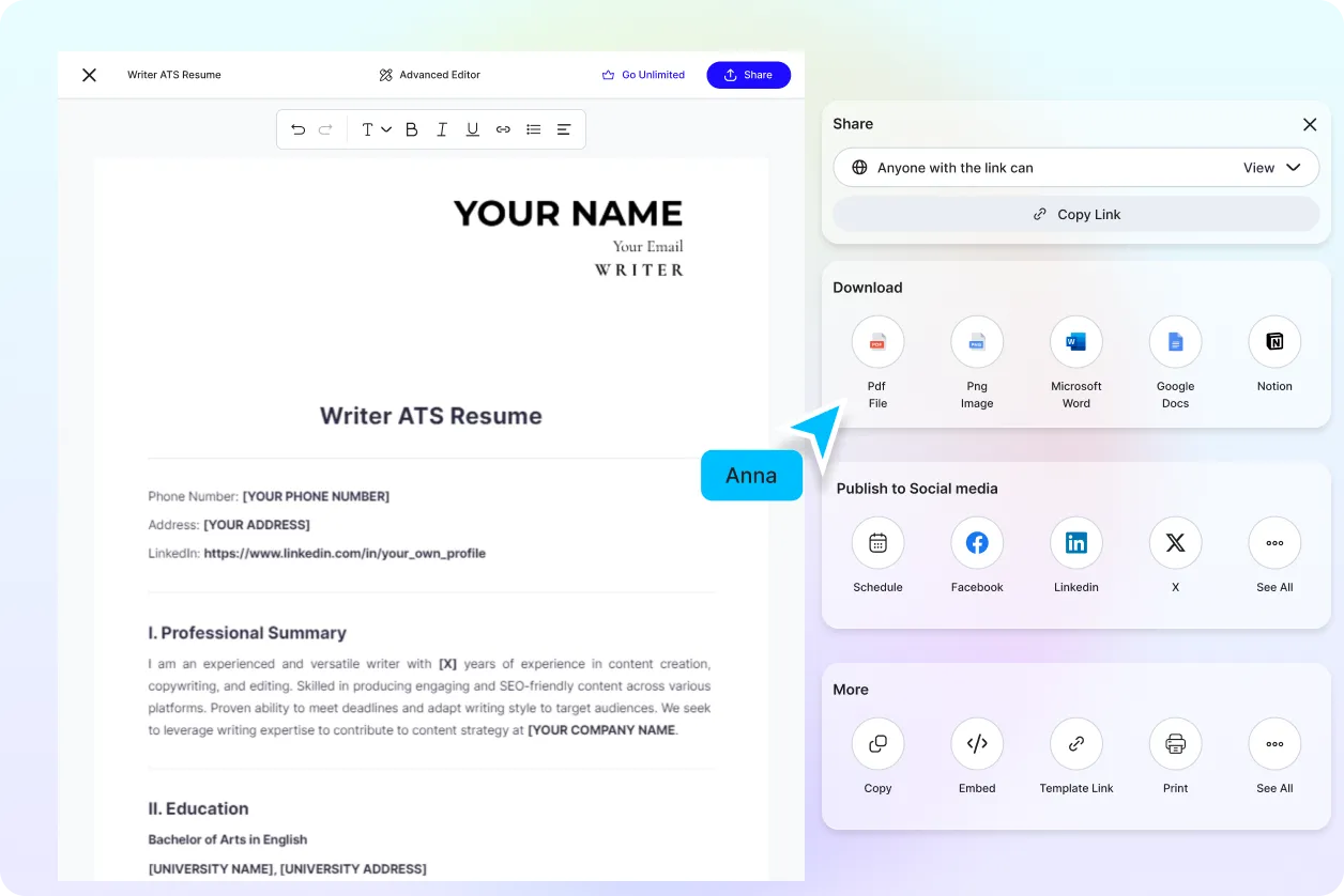 Free AI Writer, Online AI Writing Tool