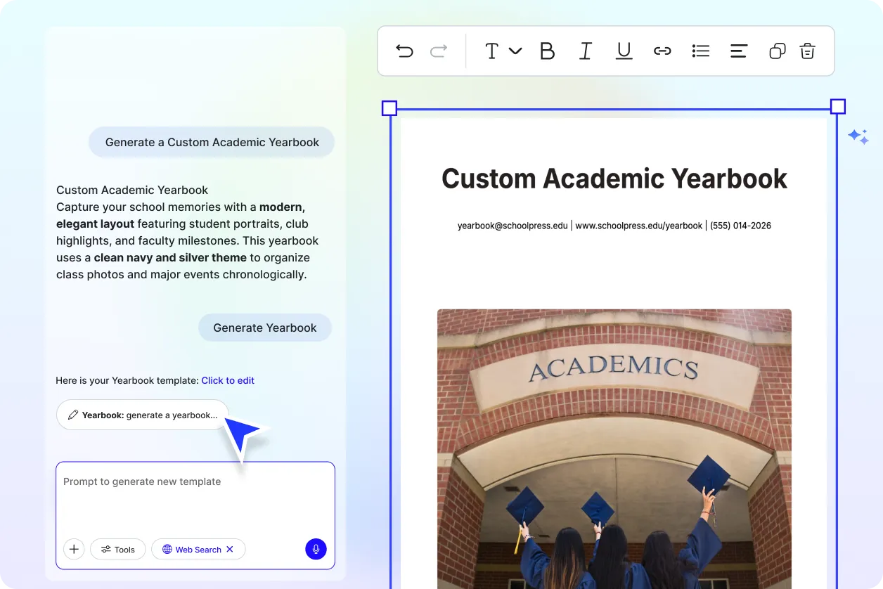 Free AI Yearbook Generator Online Free, Create Digital Yearbooks Instantly