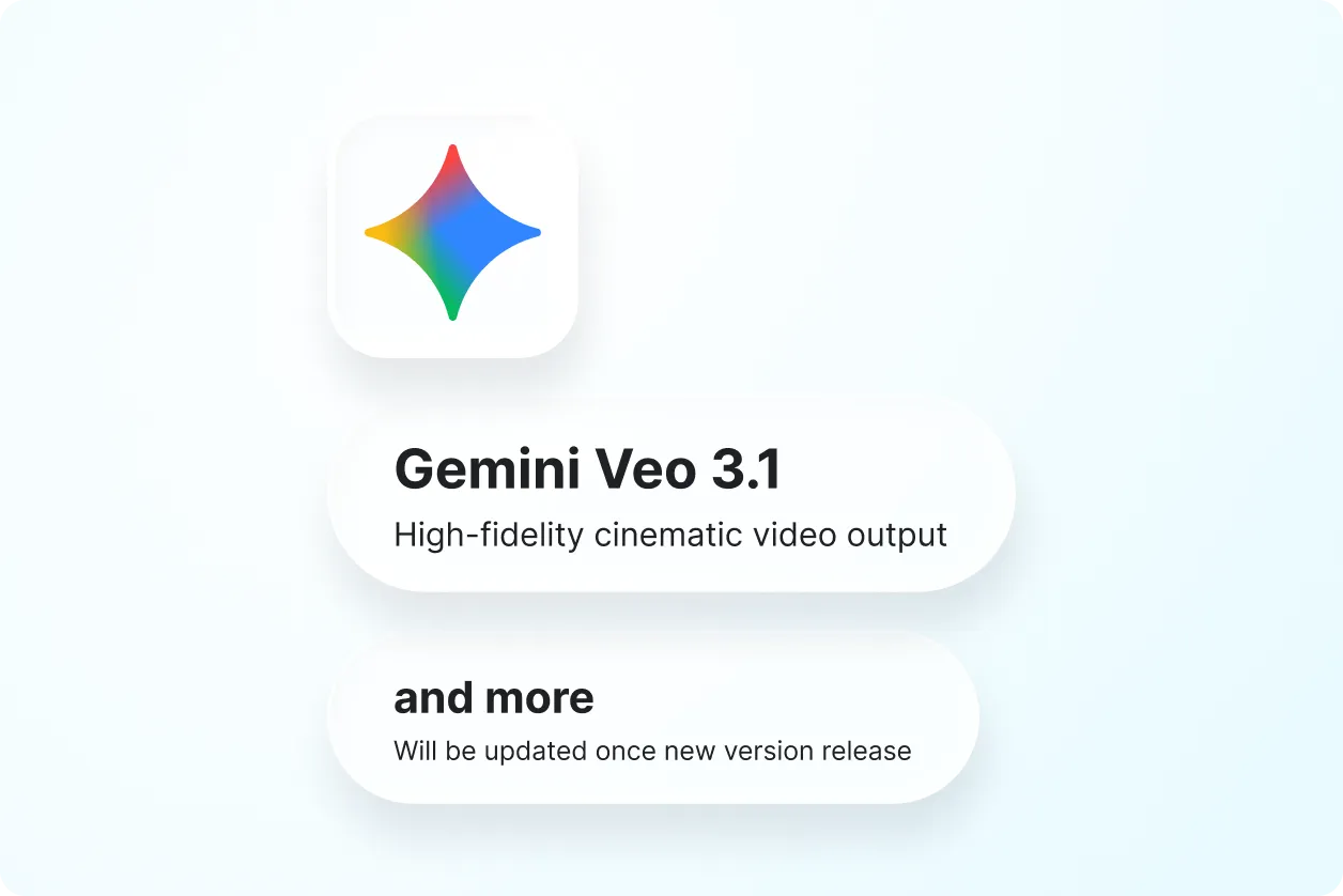 Generate Videos with Google Gemini Veo 3.1 Try for free.
