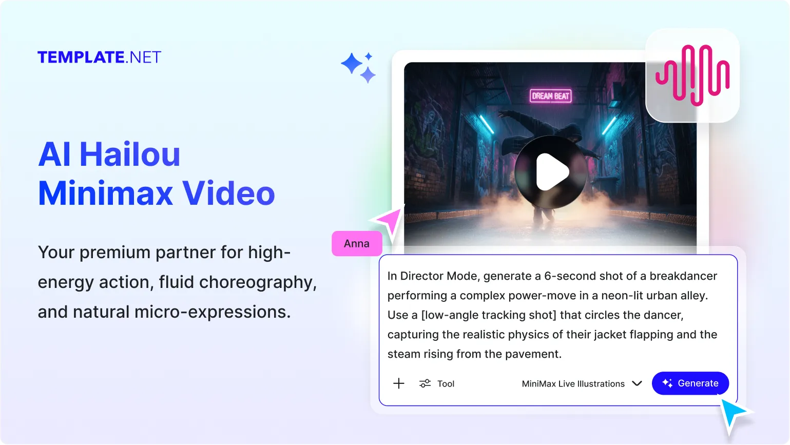 Generate Videos with Minimax Hailuo 2.3 Try for free.