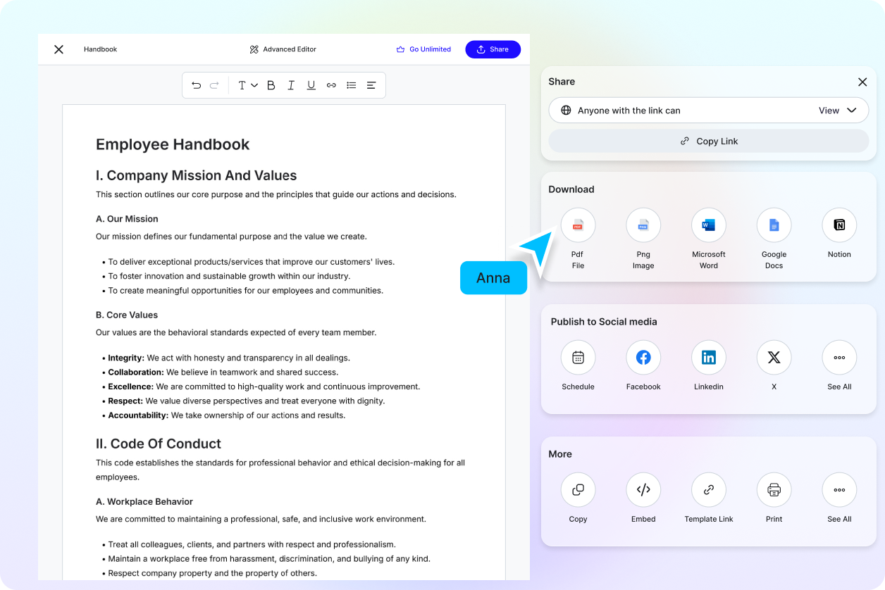 Free AI Handbook Generator Online, AI Employee & Company Handbook Maker ...