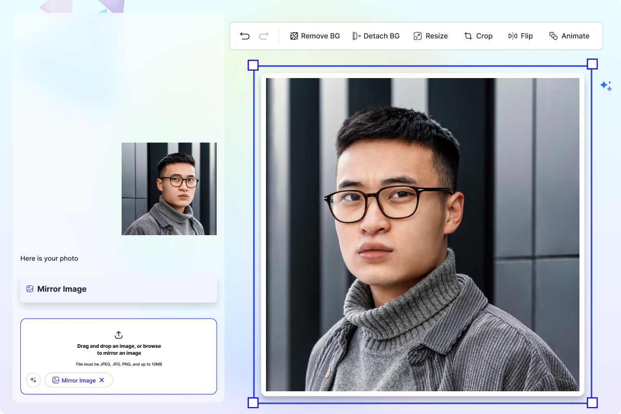 Free AI Mirror Image, Free Flip Images Online