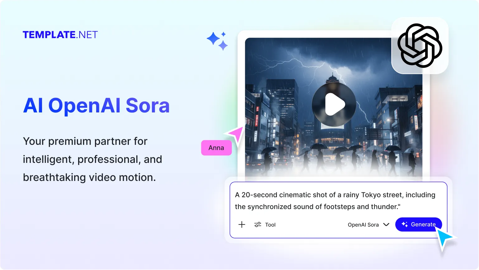 Generate Videos with OpenAI Sora 2 Try for free.
