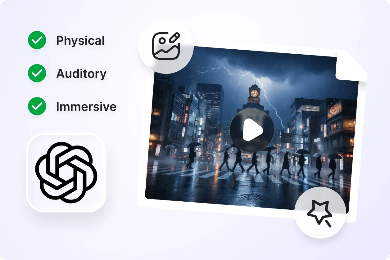 Generate Videos with OpenAI Sora 2 Try for free.
