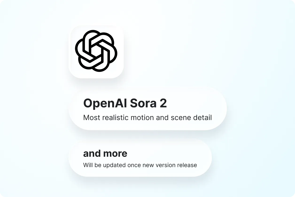 Generate Videos with OpenAI Sora 2 Try for free.