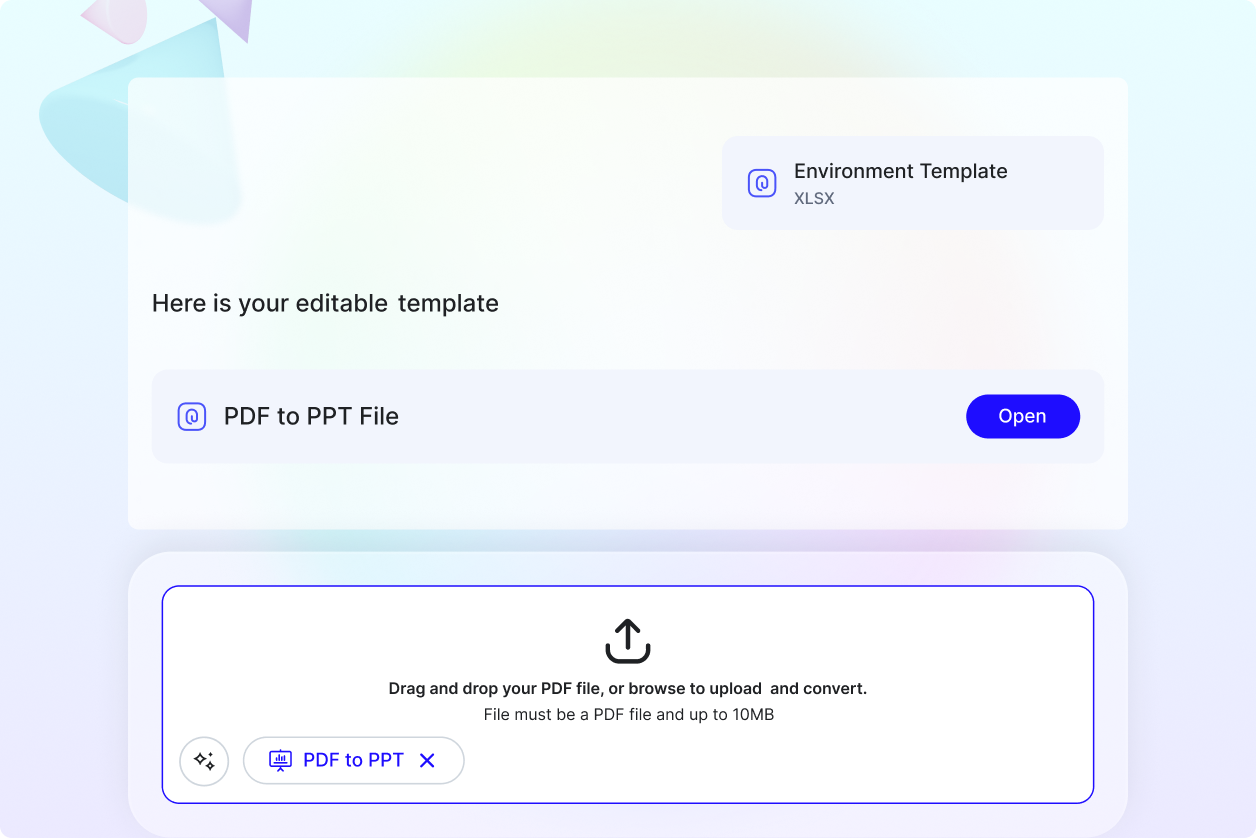 Free AI PDF to PPT Presentation Generator | Convert PDF Files into Editable PowerPoint Slides Online