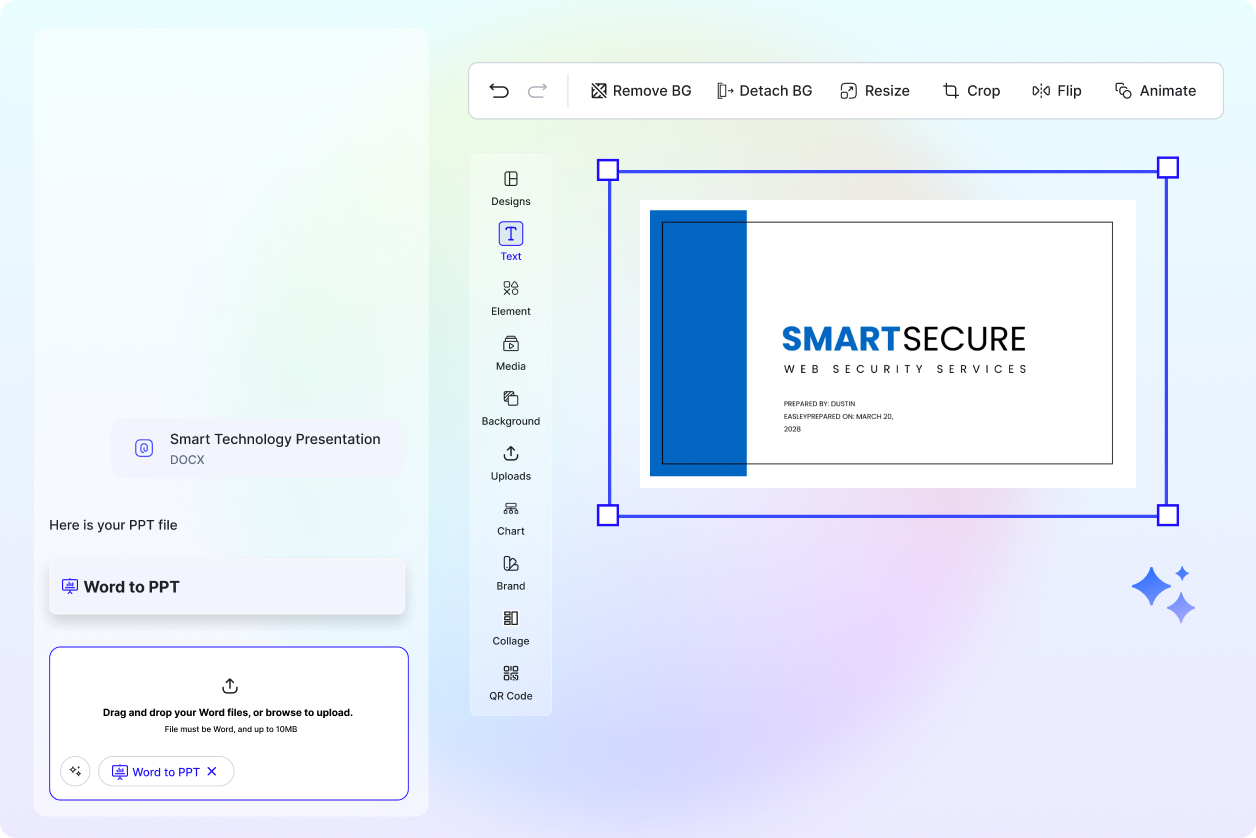 Free AI Word to PPT Presentation Generator | Convert Word Documents ...
