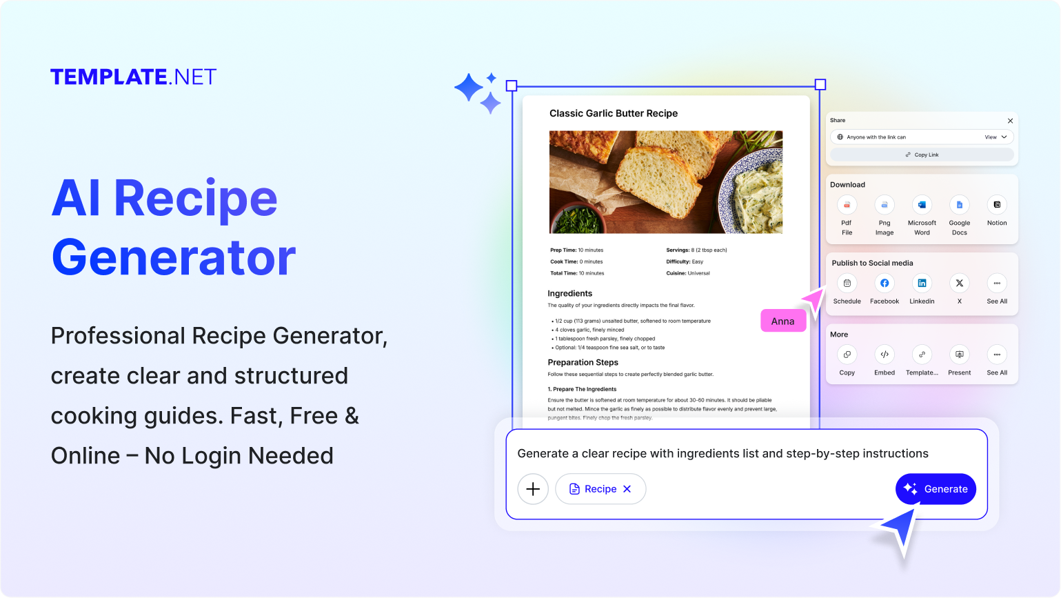 Free AI Recipe Generator Online, AI Recipe Maker [ No Signup ]