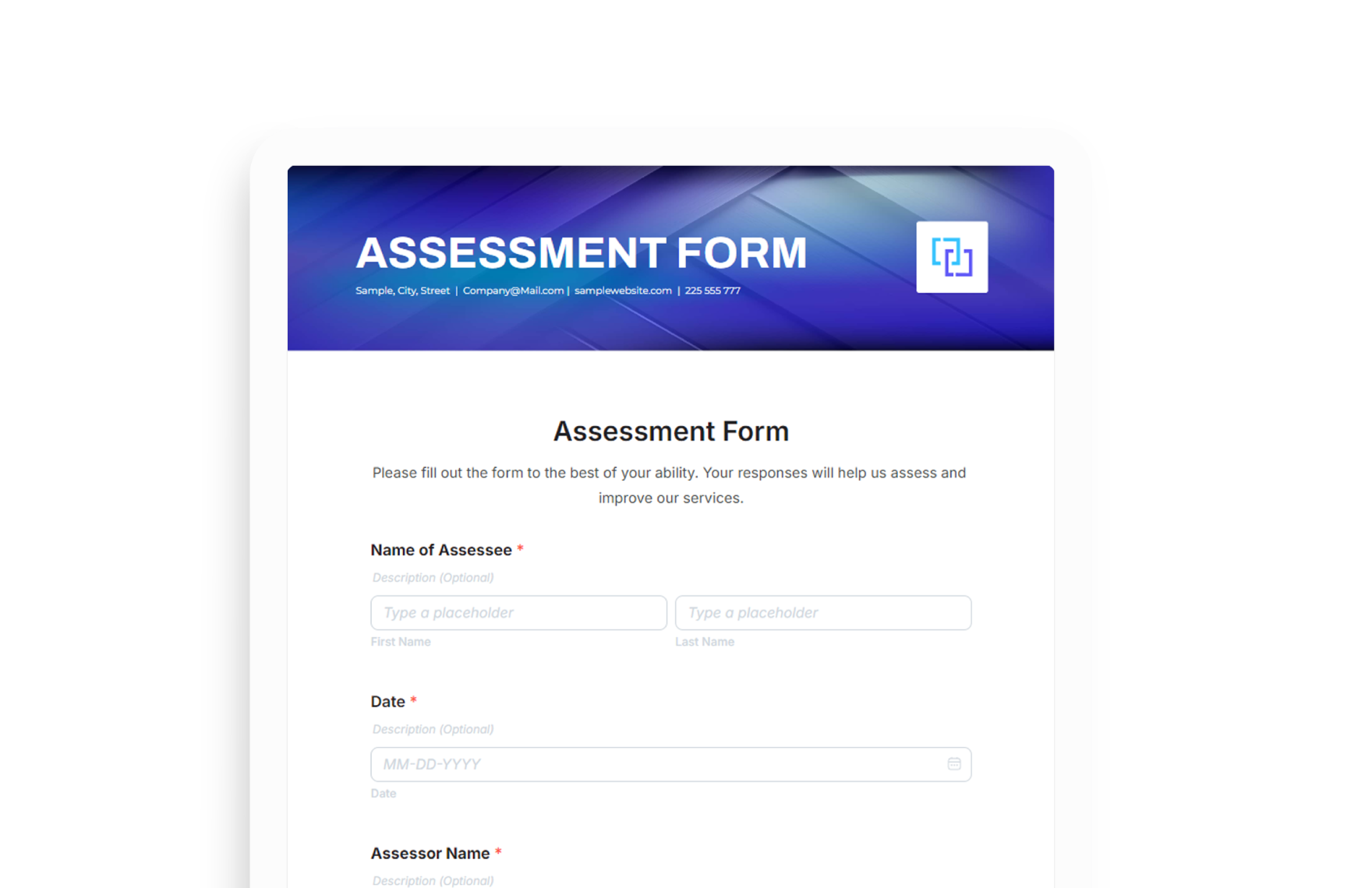 Assessment Forms