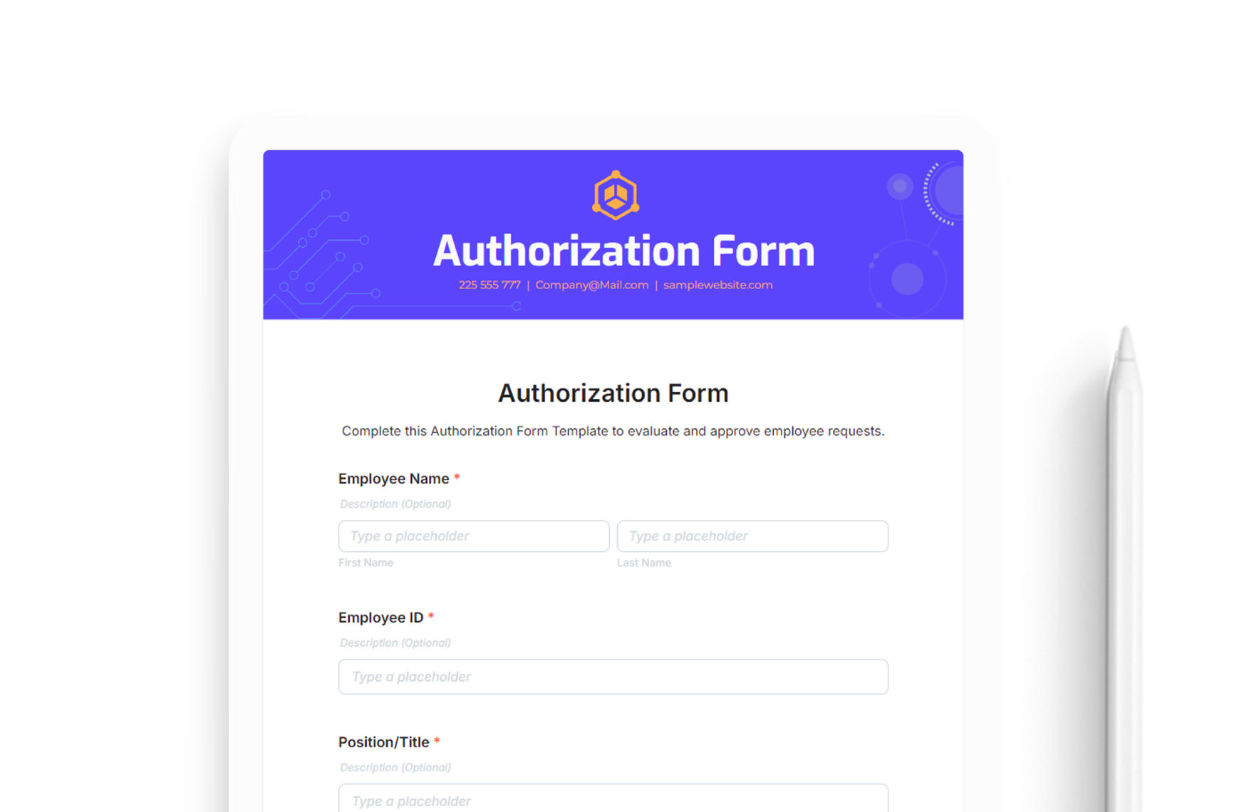 Authorization Forms