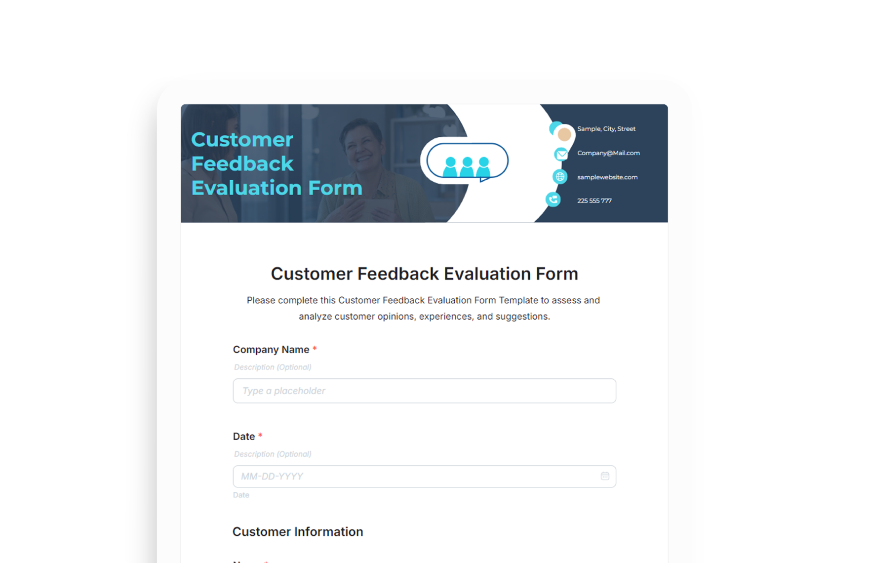 Customer Feedback Forms