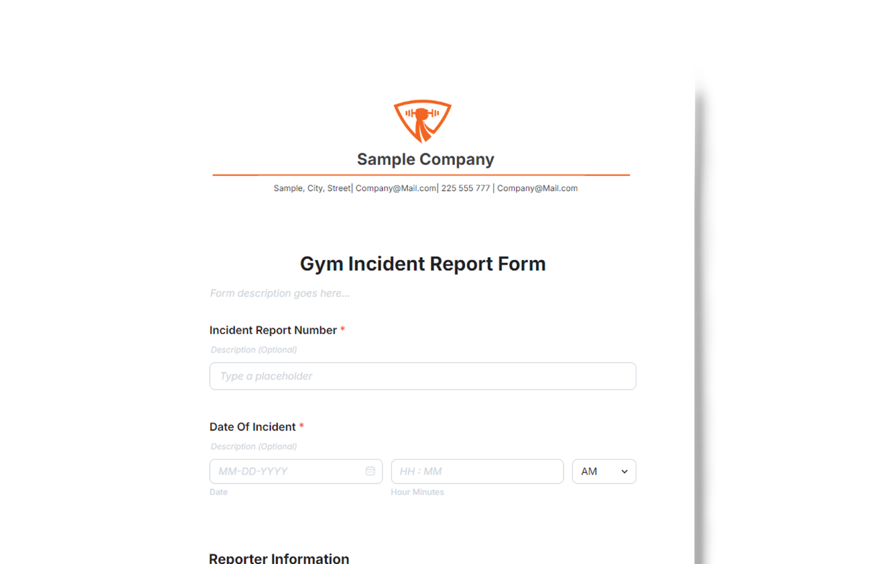 Incident Report Forms