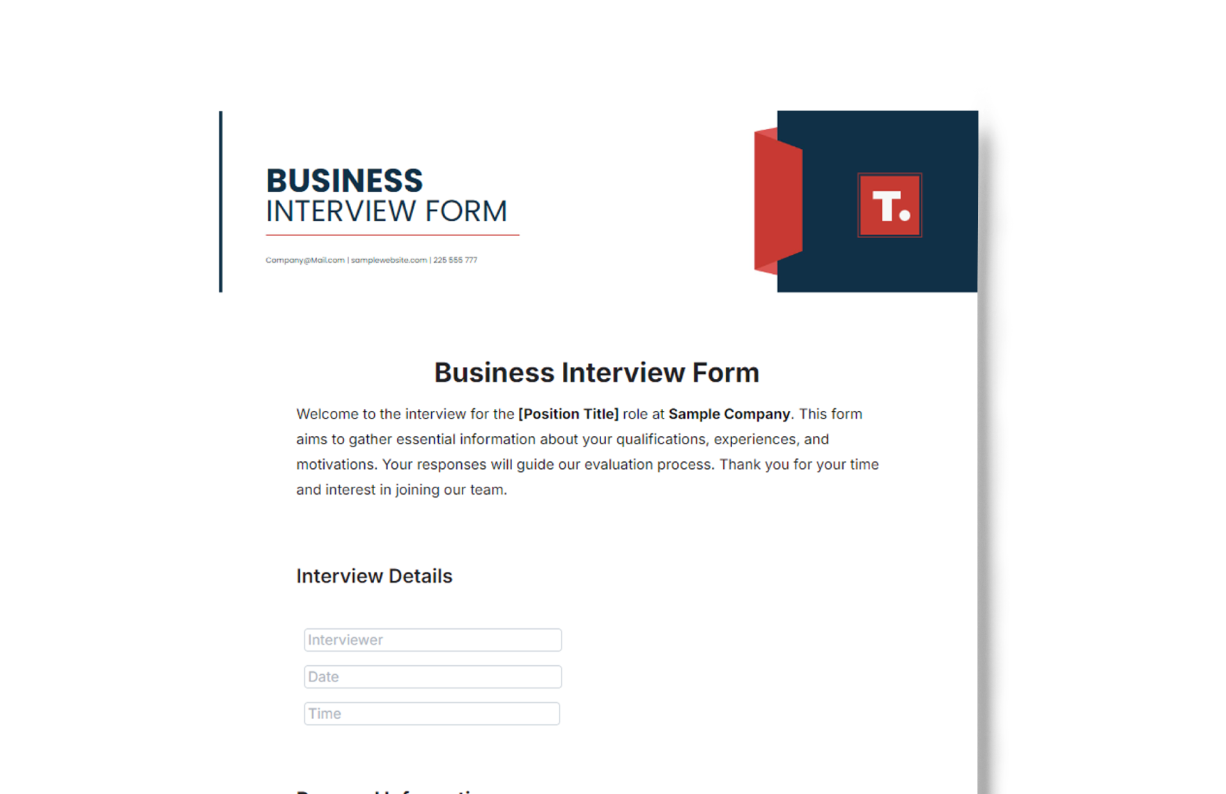 Interview Forms