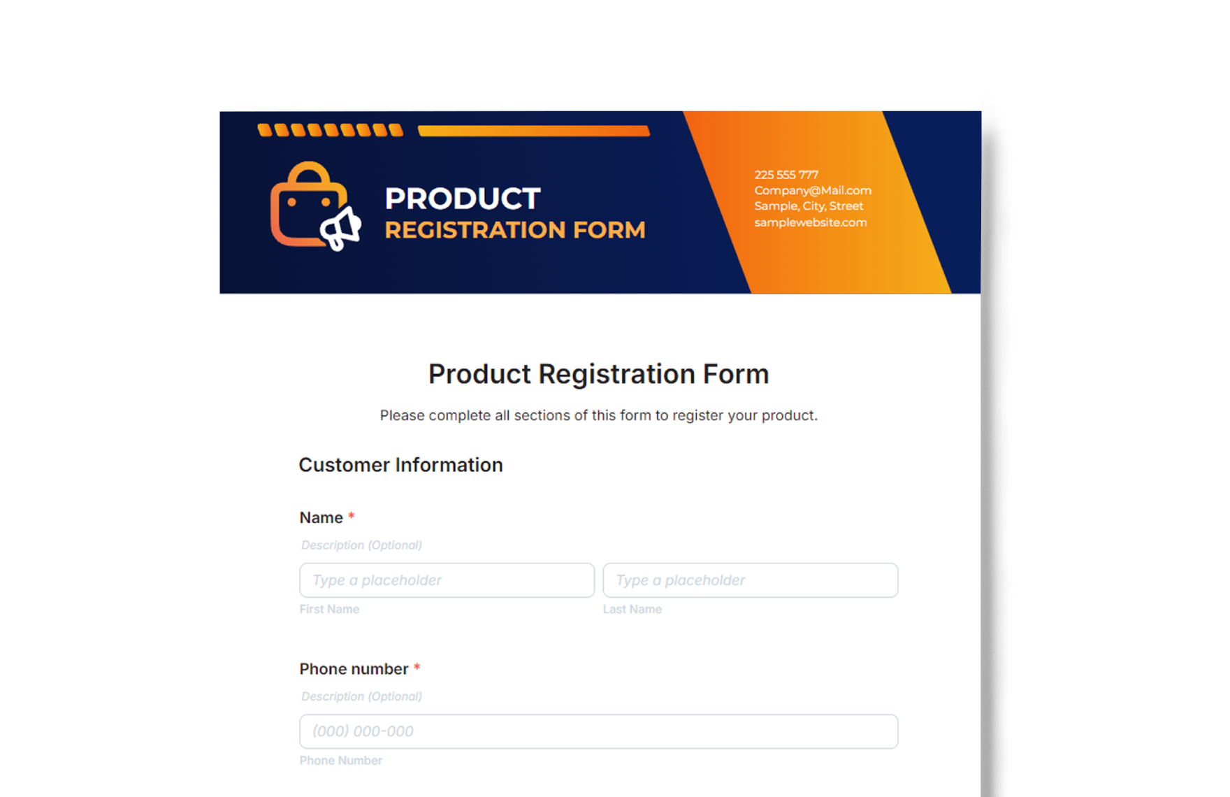 Registration Forms