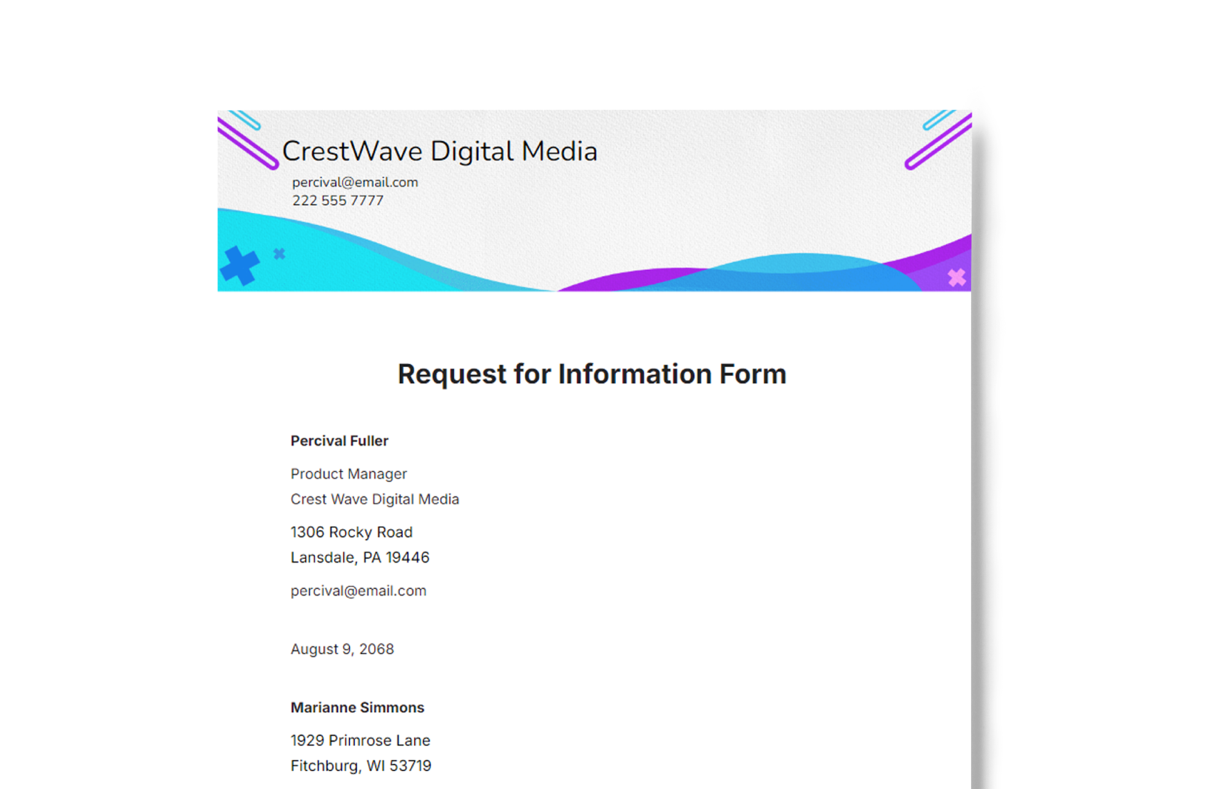 Request for Information Forms