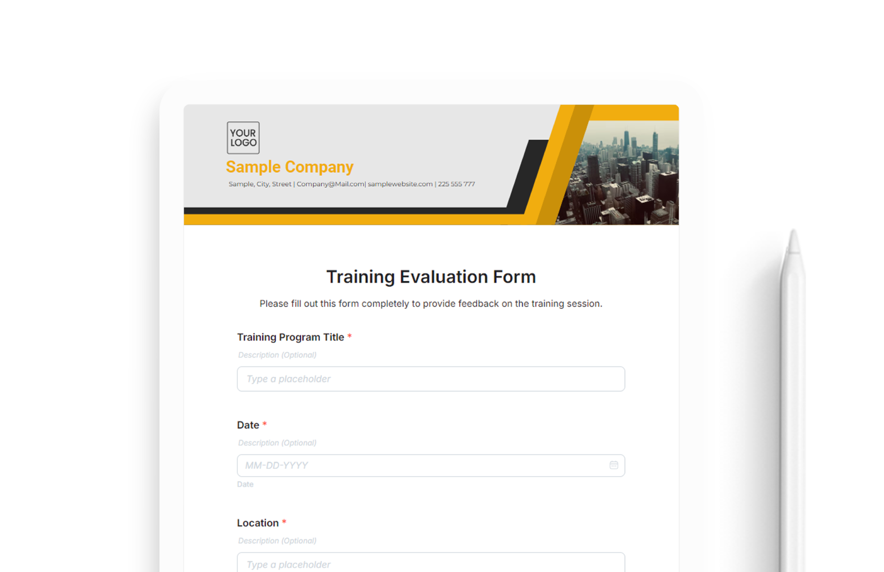 Training Forms