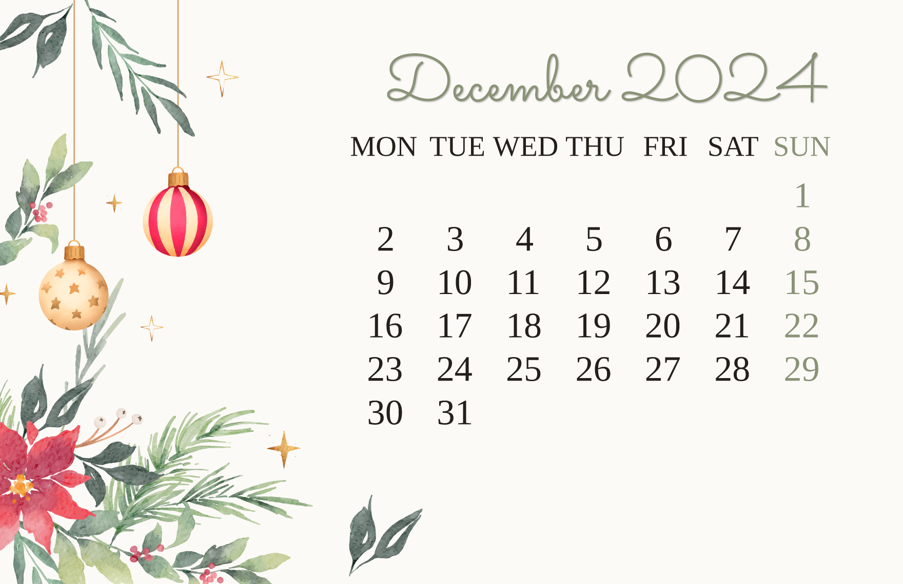 December 2024 Calendars