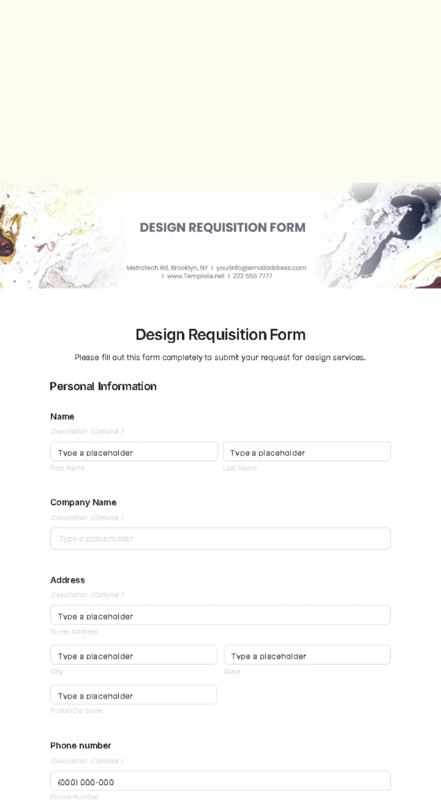 Free Beautiful Form Templates to Edit Online