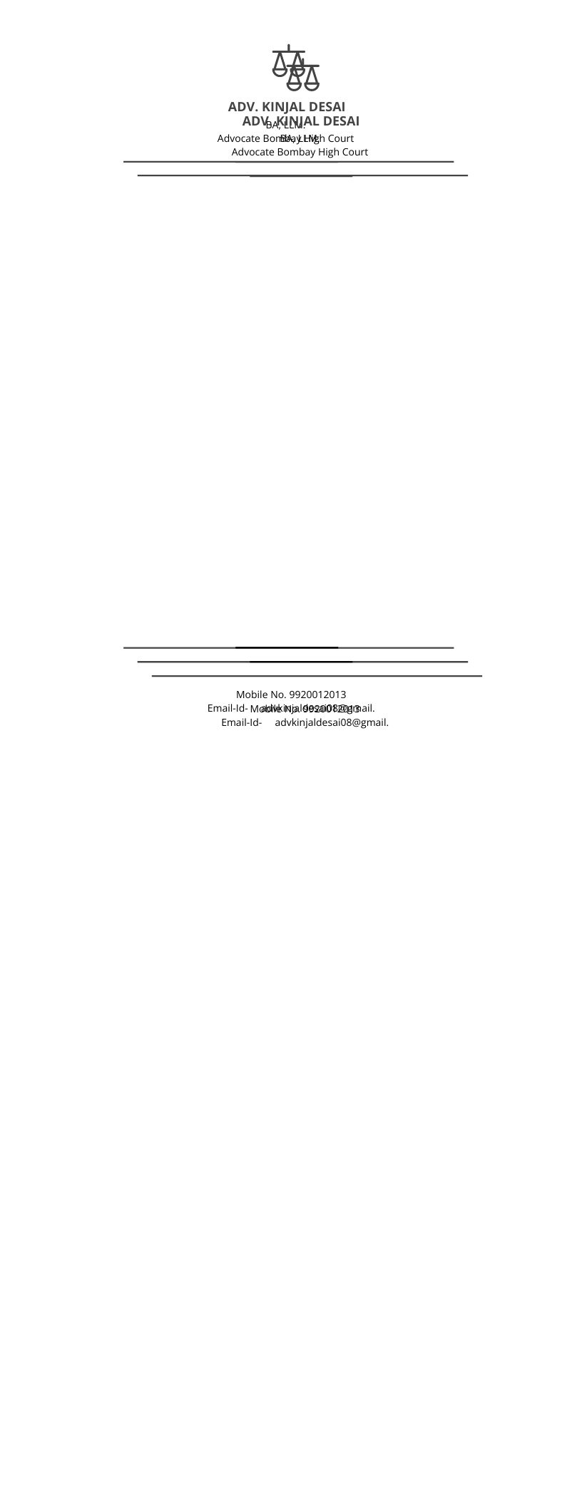 FREE Advocate Letterhead Template - Download in Word, Google Docs, PDF