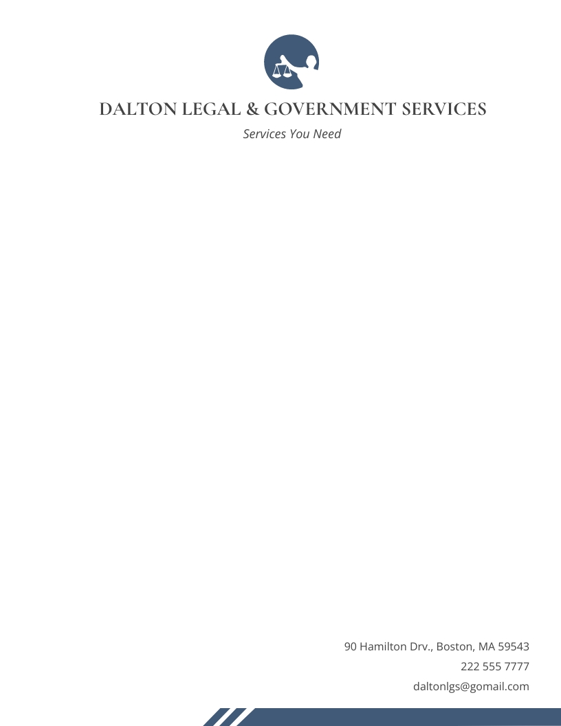 Legal and Government Services Letterhead Template - Download in Word ...