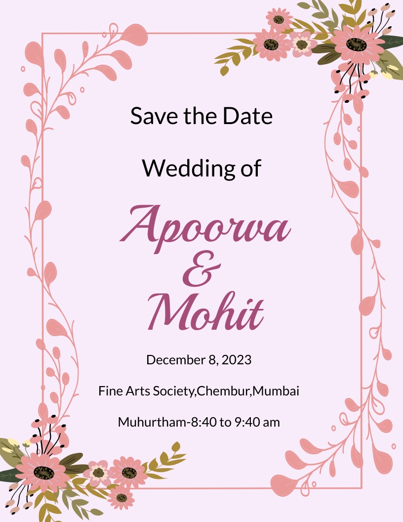 FREE Save the Date Flyer Template - Download in Word, Google Docs ...