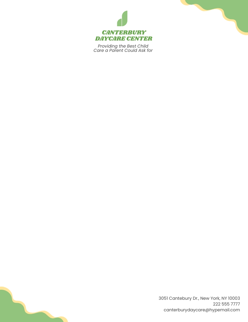 FREE Child Care Letterhead Template - Download in Word, Google Docs ...